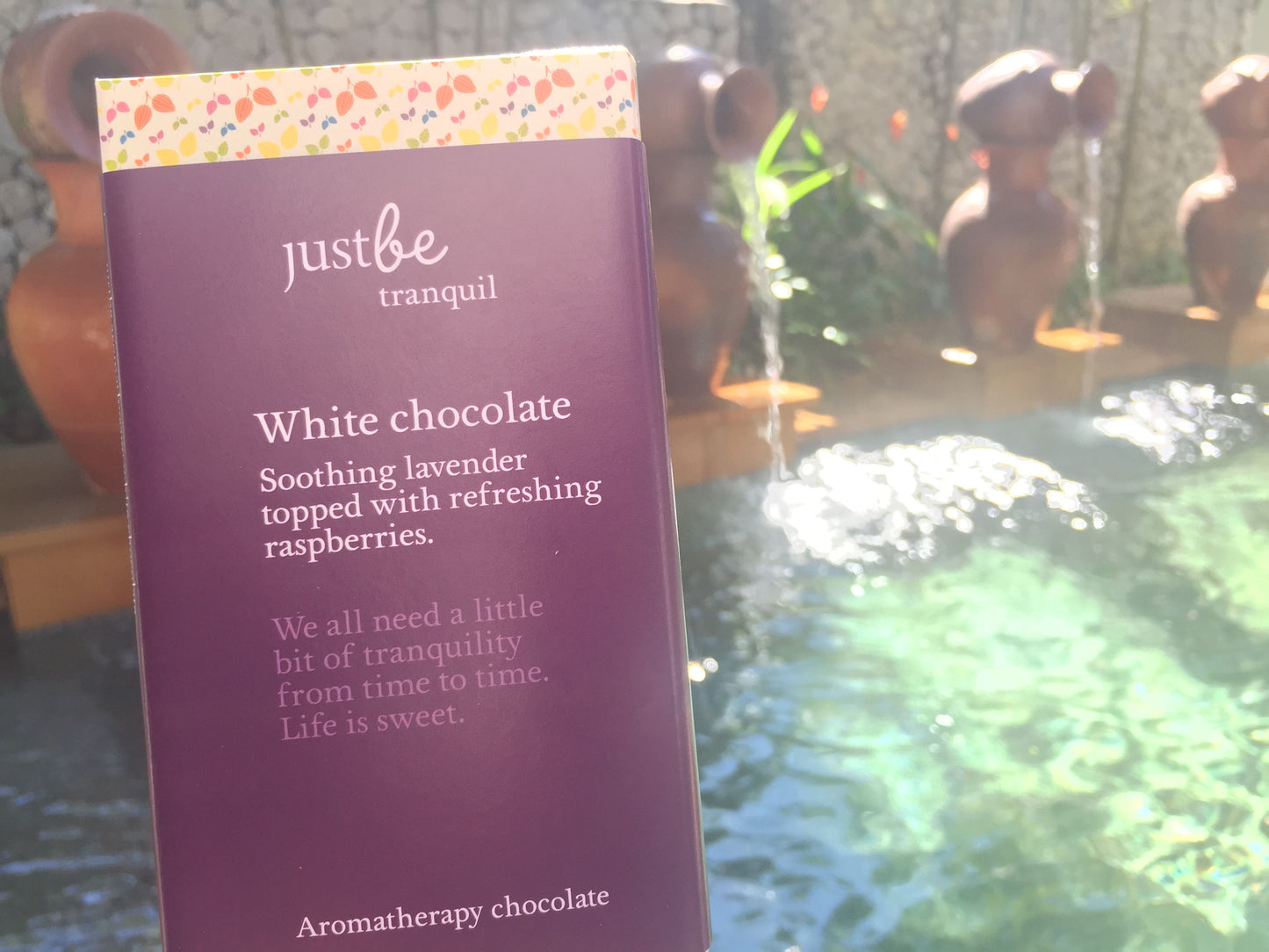 JustBe Botanicals Tranquil Chocolate in tropical Pangkor Laut Spa
