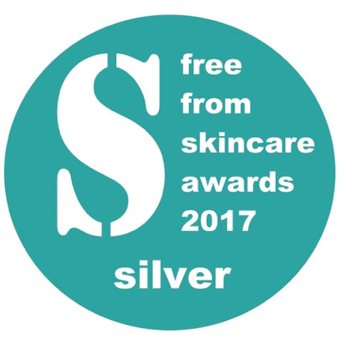 Free From Skincare Awards 2017 Silver Winner badge awarded to JustBe Happy Body Butter