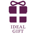 Ideal gift icon featuring a wrapped present - perfect for skincare gift sets, wellness hampers and self-care presents