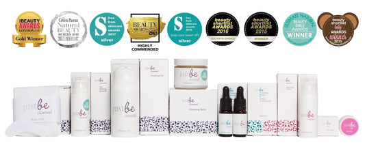 screen shot of JustBe Botanicals website