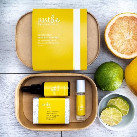 JustBe Botanicals well-being happy gift set