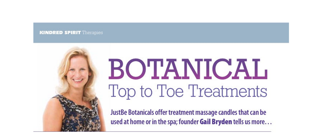 Kindered Spirit Magazine interview JustBe Botanicals Founder Gail Bryden