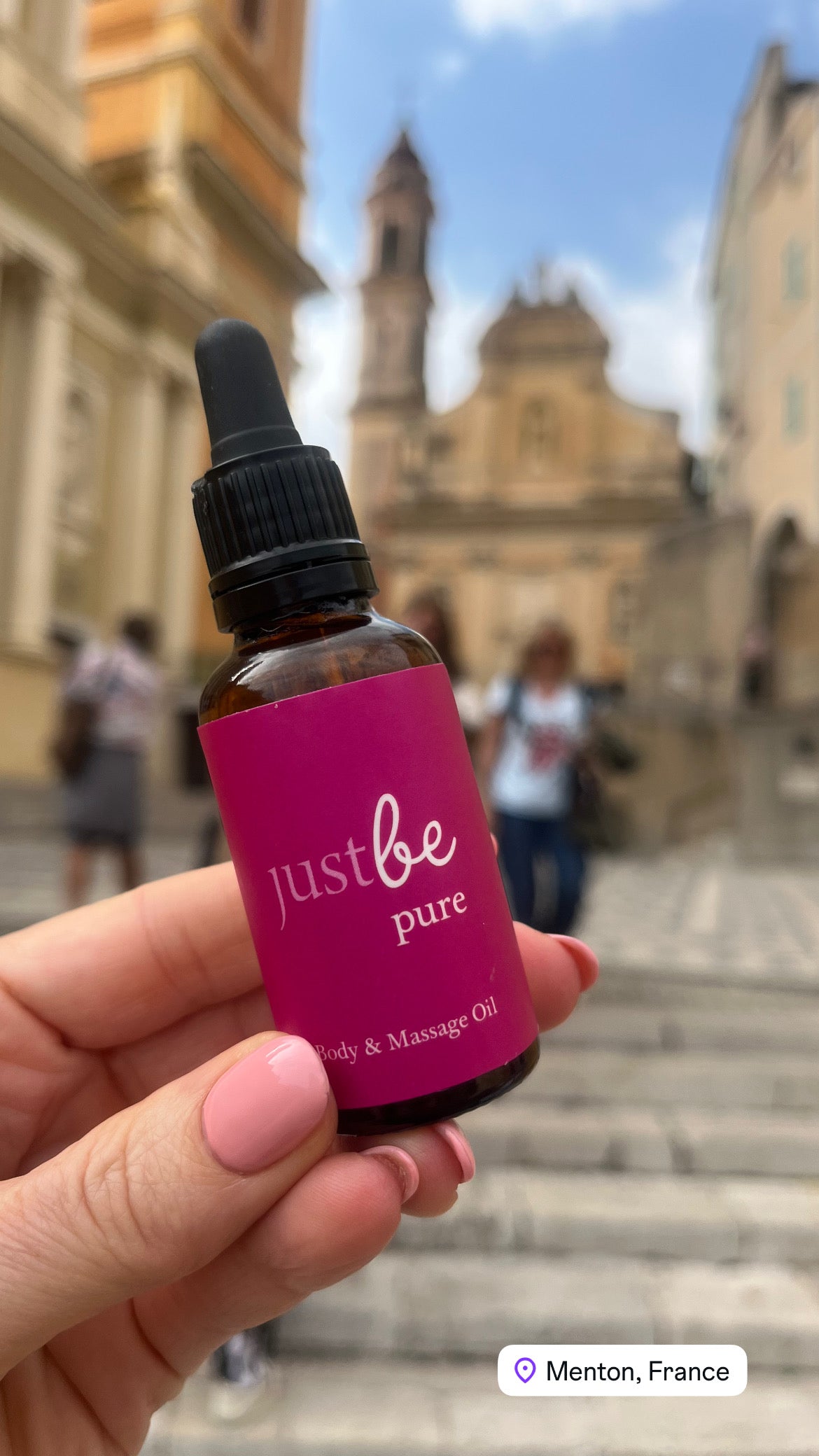 JustBe Botanicals Aromatherapy Pure Body and Massage Oil Menton France
