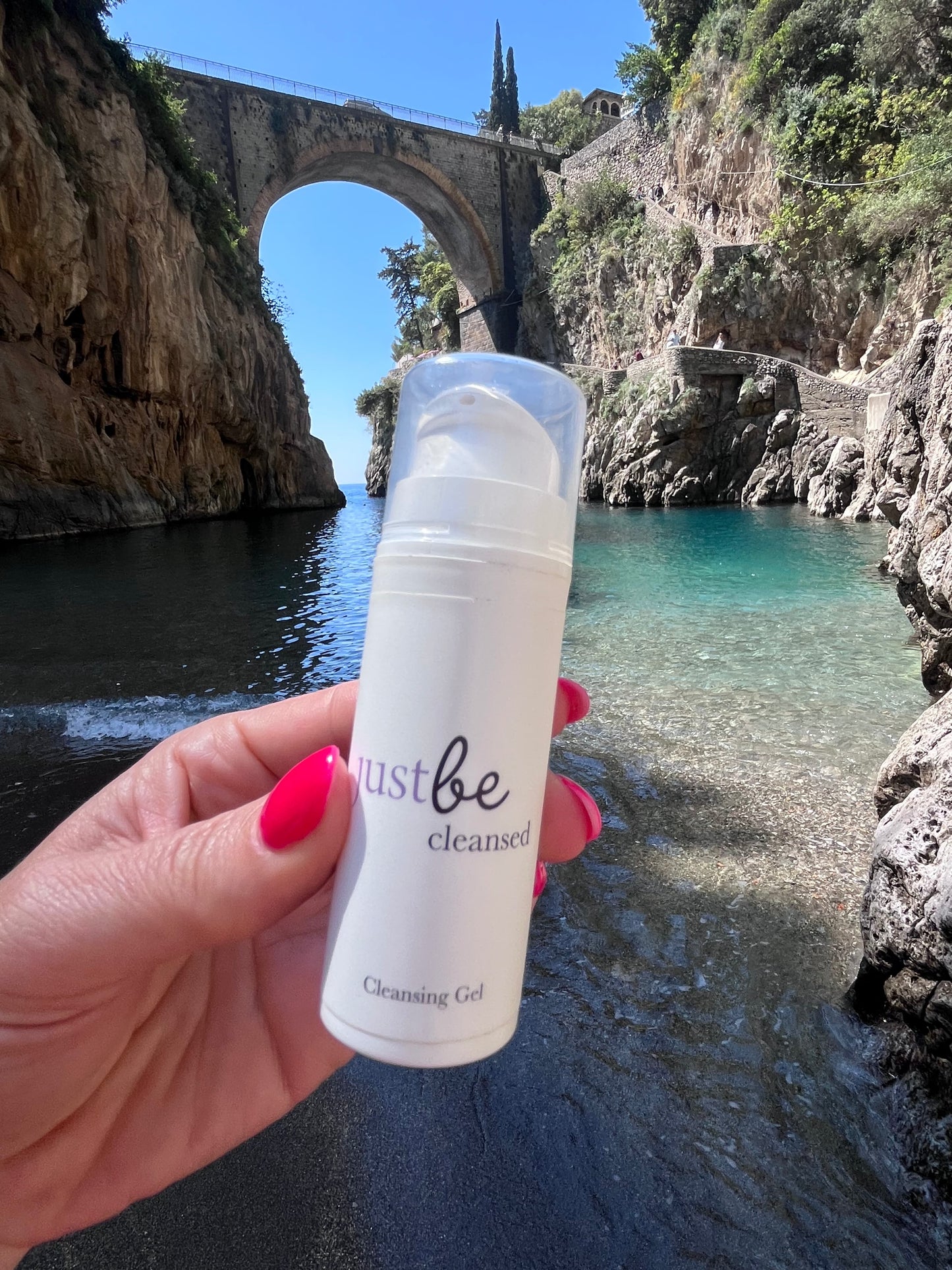 JustBe Botanicals Travel Cleansing Gel Amalfi Coast Italy.HEIC