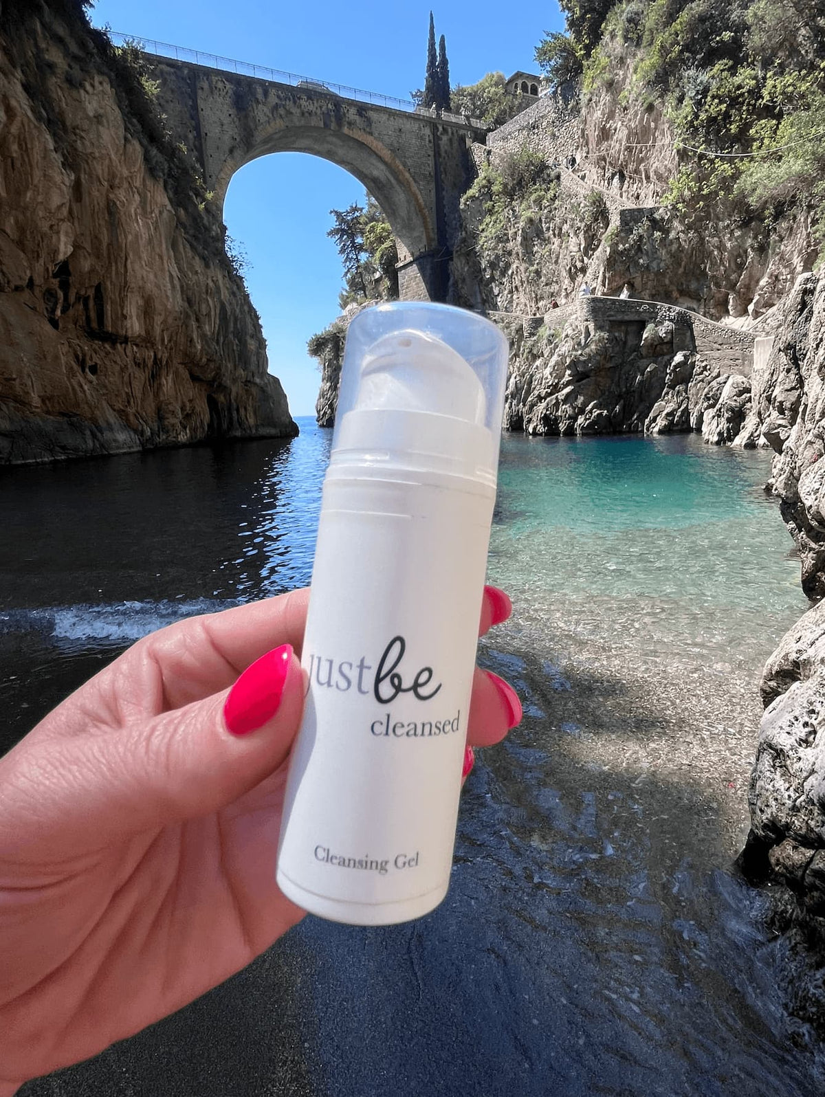 JustBe Botanicals Face Cleansing Gel Travel Size Amalfi Coast Italy