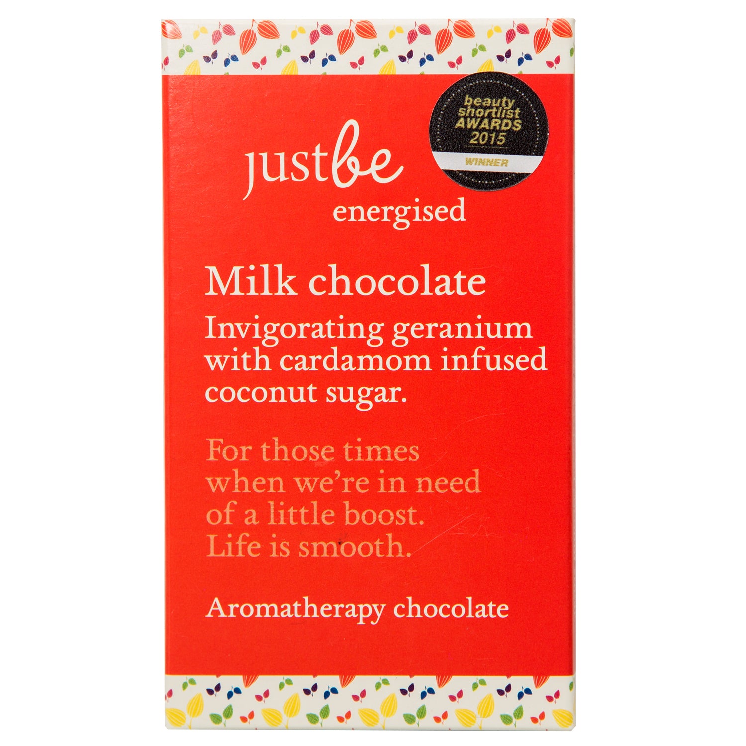 Energised Aromatherapy Milk Chocolate 50g-JustBe Botanicals-JustBe Botanicals